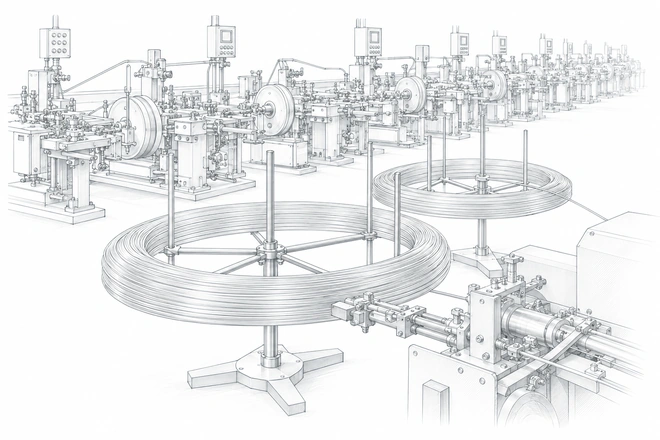 Engineered for Secure Connections - technical line sketch based on the facility photograph
