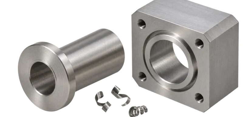 MACHINED STAINLESS / 선삭 슬리브와 보어 가공 형상